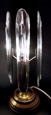 Italian Table Lamps in Brass and Crystal by Sciolari Gaetano, 1970s, Set of 2-QRS-1756691