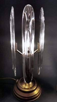 Italian Table Lamps in Brass and Crystal by Sciolari Gaetano, 1970s, Set of 2-QRS-1756691