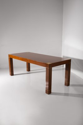 Italian Table with Brass Edges in the style of Renato Polidori, 1980s