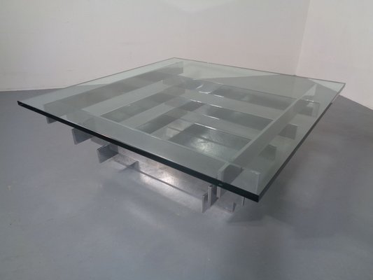 Italian Tavolo Scultura Chrome Coffee Table by David Hicks, 1960s-RDW-689428