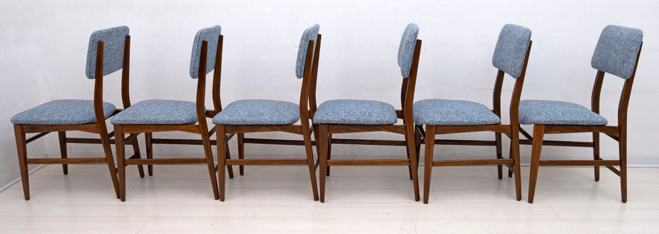 Italian Teak Dining Chairs by Edmondo Palutari for Dassi, 1950s, Set of 6-FER-900058