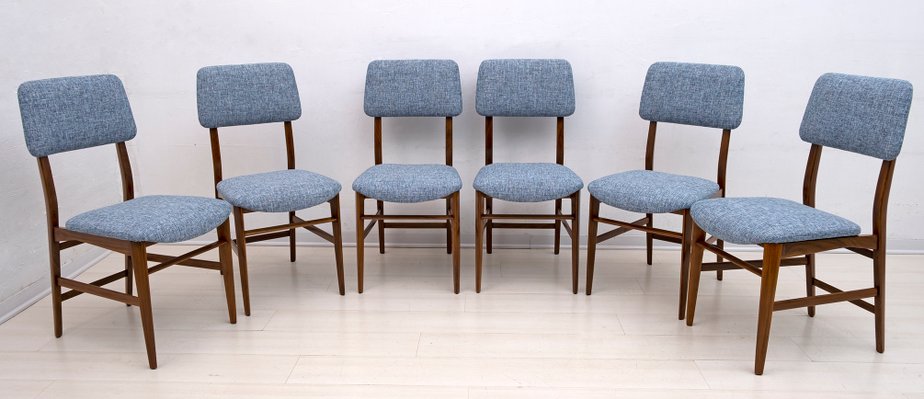 Italian Teak Dining Chairs by Edmondo Palutari for Dassi, 1950s, Set of 6-FER-900058