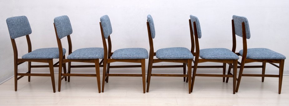 Italian Teak Dining Chairs by Edmondo Palutari for Dassi, 1950s, Set of 6-FER-900058