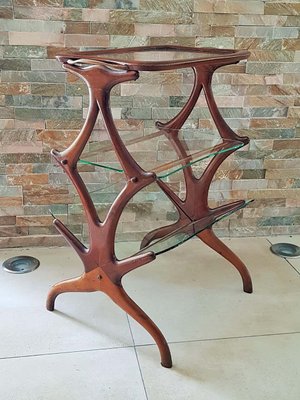 Italian Teak Side Table by Cesare Lacca, 1950s-POM-658997