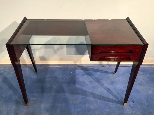 Italian Teak Small Desk by Vittorio Dassi, 1950s-MTX-887721