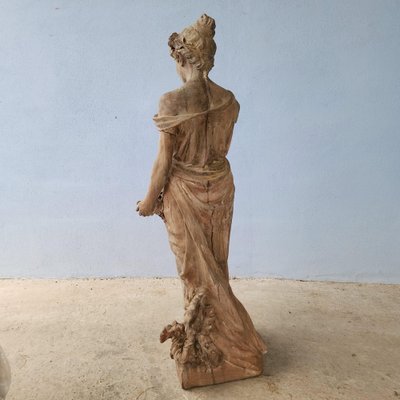 Italian Terracotta Sculpture of Girl-FDW-2041692