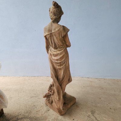 Italian Terracotta Sculpture of Girl-FDW-2041692