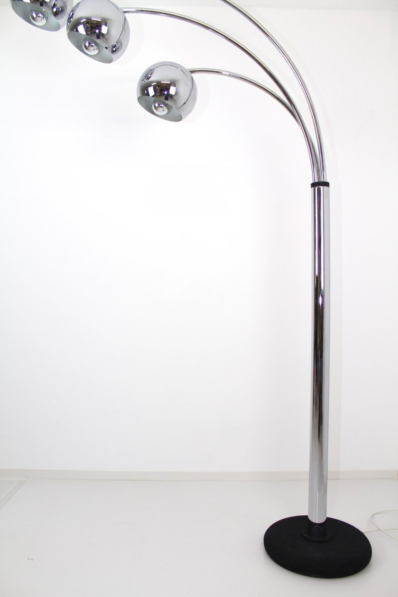 Italian Three-Light Arc Lamp, 1960s