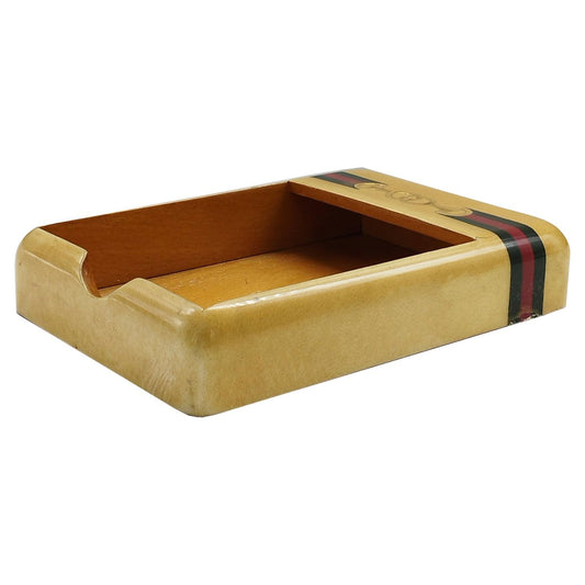 Italian Tidy Tray in Maple from Gucci, 1970s