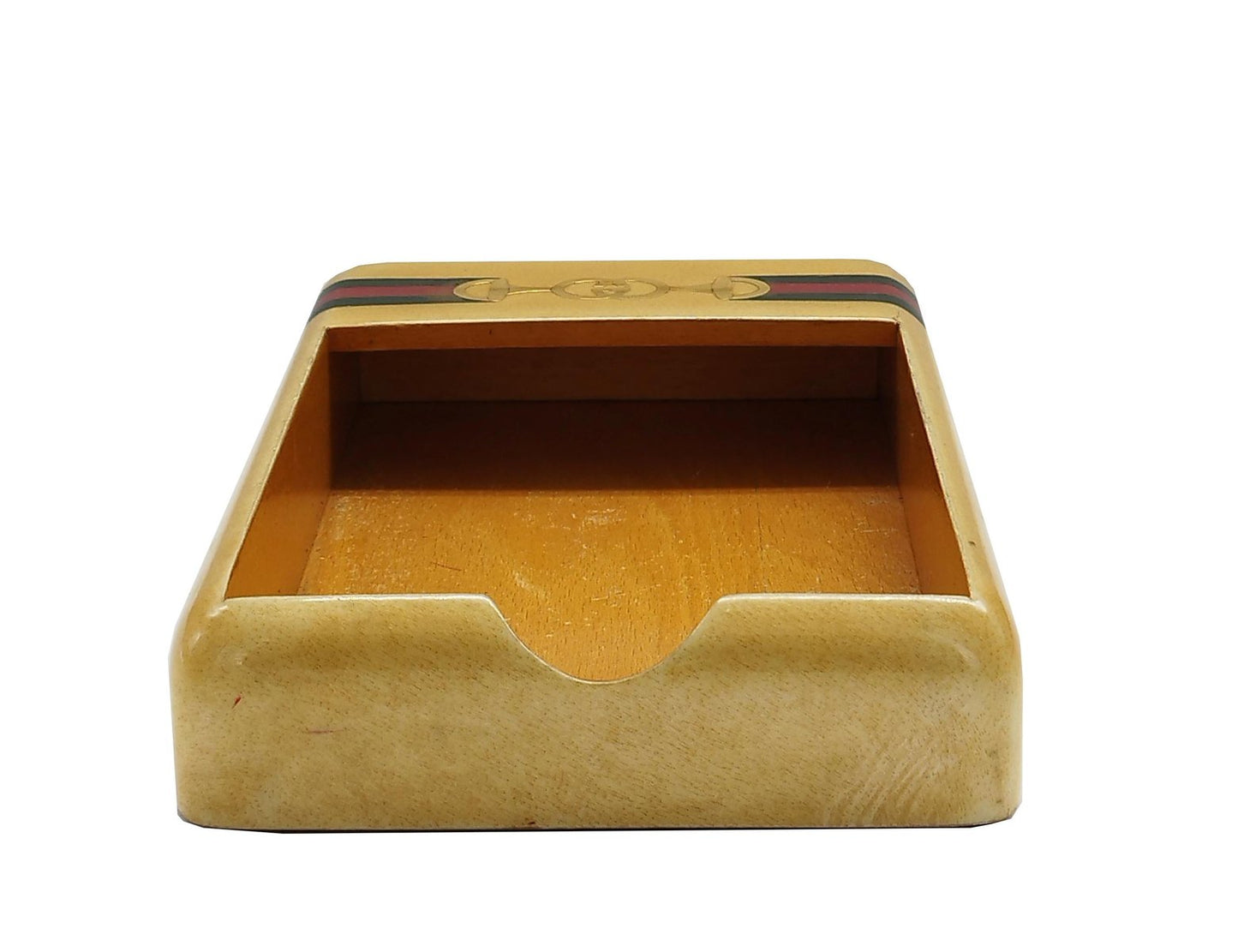 Italian Tidy Tray in Maple from Gucci, 1970s