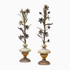 Italian Tin Flower Bouquets, 19th Century, Set of 2-VEI-2021297