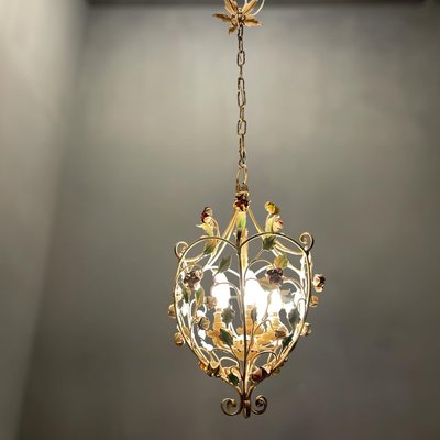 Italian Tole Flower Chandelier, 1960s-JJC-1437541