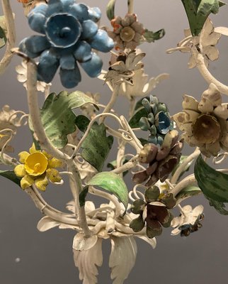 Italian Tole Flower Chandelier, 1960s-JJC-1342156