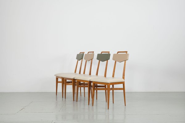 Italian Torinese School Chairs, 1950s, Set of 6-AA-1298716