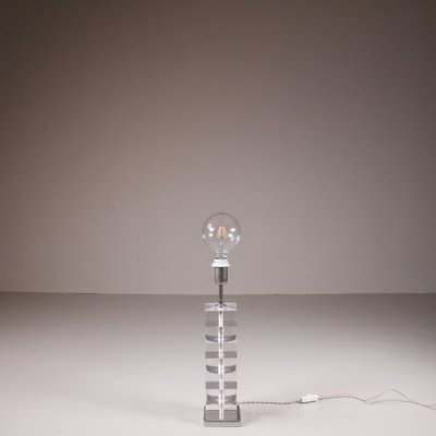 Italian Transparent Acrylic Gass Lamp, 1970s-VJY-1795665