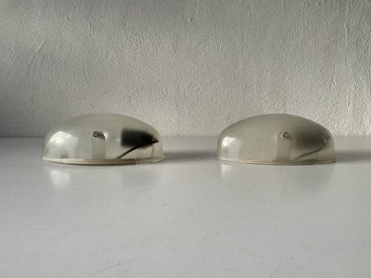 Italian Transparent Glass Sconces by Artemide, 1970s-RDS-1452330