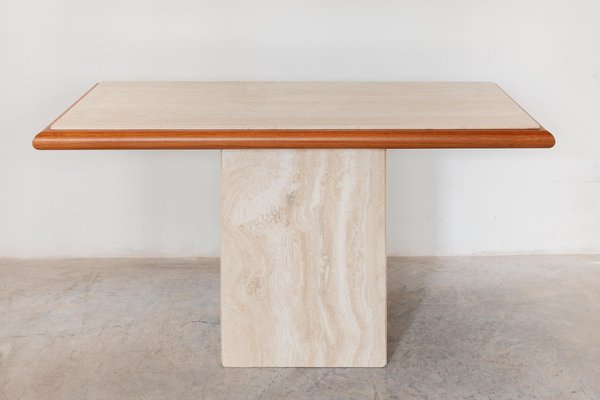 Italian Travertine Console Table from Stone International, 1970s-KL-773077