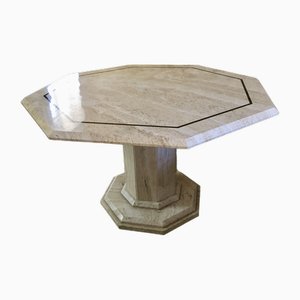 Italian Travertine Dining Table, 1976-EVQ-2043457