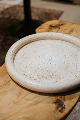 Italian Travertine Dish by Pier Alessandro Giusti, Egidio Di Rosa for Up & Up, 1970s-ERB-857822