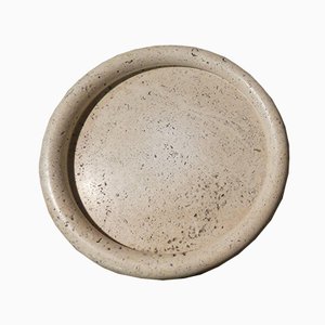 Italian Travertine Dish by Pier Alessandro Giusti, Egidio Di Rosa for Up & Up, 1970s-ERB-857822