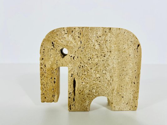 Italian Travertine Elephant Figurine by Fratelli Mannelli, Italy, 1970s-PUK-1351421