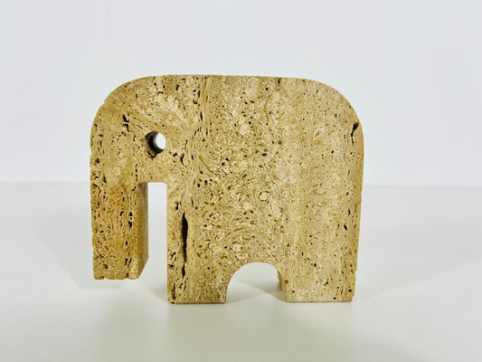 Italian Travertine Elephant Figurine by Fratelli Mannelli, Italy, 1970s-PUK-1351421