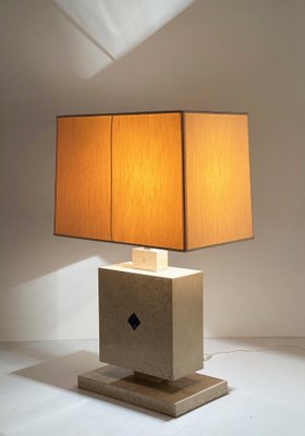 Italian Travertine Marble and Lapis Lazuli Table Lamp, 1970s-JDR-1419235