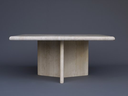 Italian Travertine Marble Coffee Table. 1970s-MB-1133047