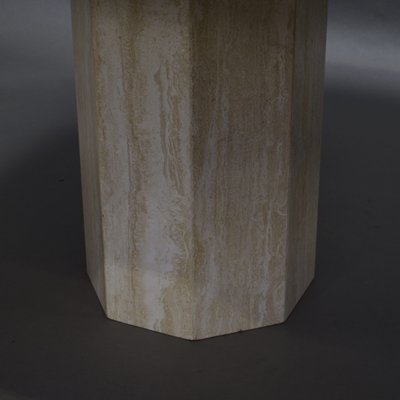 Italian Travertine Marble Dining Table, 1970s-TE-576560