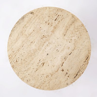 Italian Travertine Side Table, 1980s-NYF-2019088