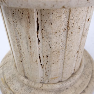 Italian Travertine Side Table, 1980s-NYF-2019088