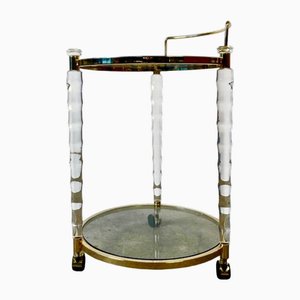 Italian Trolley in Brass and Glass, 1970s-DZY-2033184