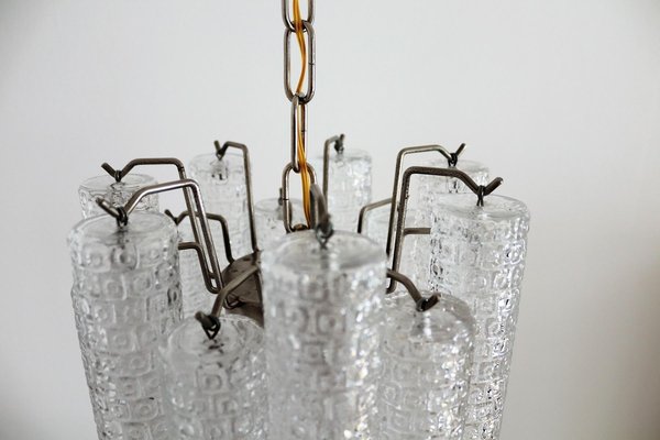 Italian Tube Chandelier from Venini, 1950s-VNE-973683