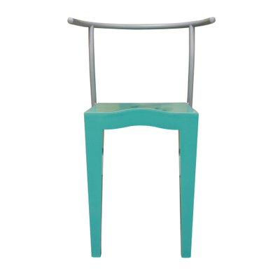 Italian Turquoise Chairs by Phillippe Stark from Kartell, 1988, Set of 4-UZ-1257851