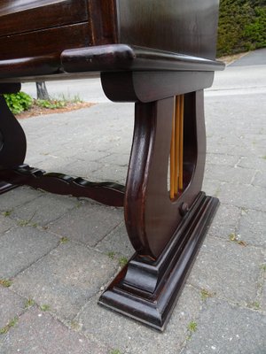 Italian Two-Tone Mahogany Lyre Cabinet in the Style of Borsani-AWL-1289969