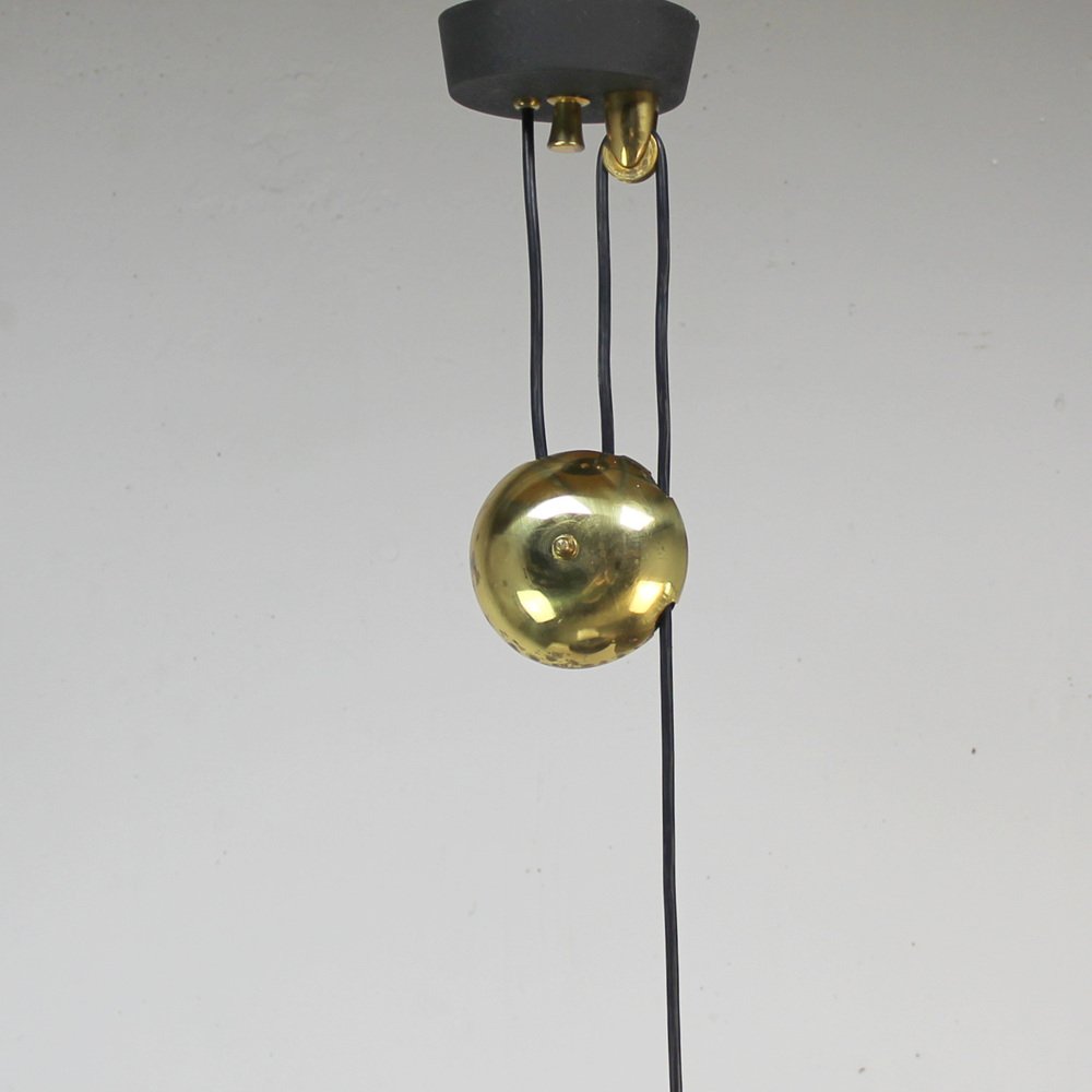 Italian Up and Down Lamp with Pulley, 1960s