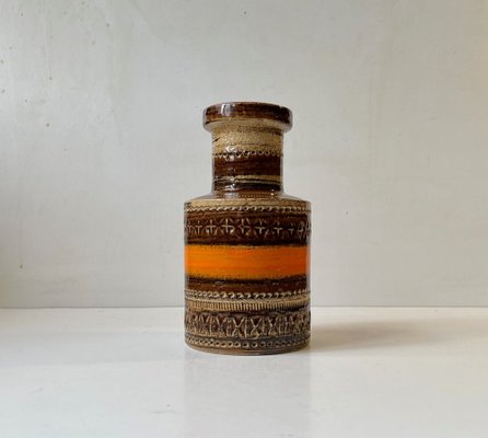 Italian Vase in Sahara Decor by Aldo Londi Bitossi for Raymor Glazed Stoneware, 1960s-LCR-1336402