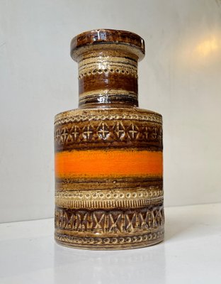 Italian Vase in Sahara Decor by Aldo Londi Bitossi for Raymor Glazed Stoneware, 1960s-LCR-1336402