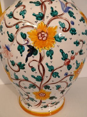 Italian Vase Majolica Ceramic from Proffessor Alfredo Santarelli, Perugia, Italy, 1950s-AWL-1702875