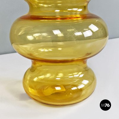 Italian Vases in Yellow Blown Murano Glass by Carlo Nason, 1970s, Set of 3-GDD-1762631