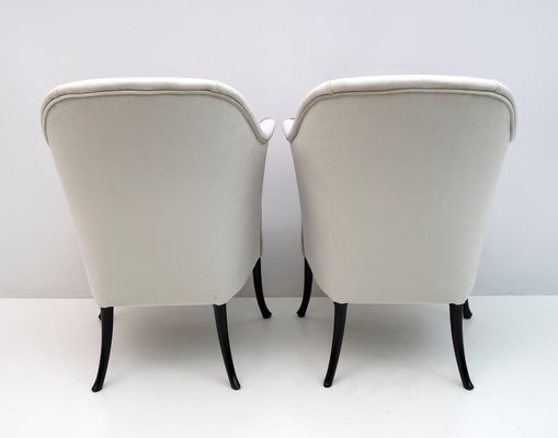 Italian Velvet Projects Armchairs from Giorgetti, 1980s, Set of 2-FER-1346027