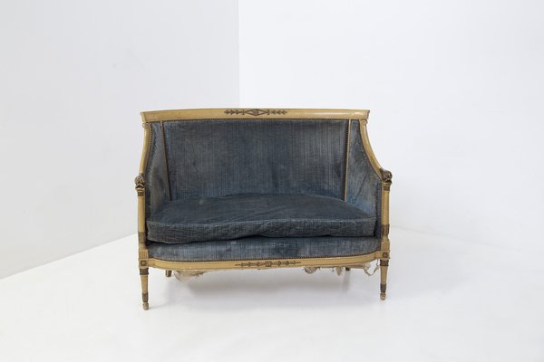 Italian Velvet Sofa, 1890s-RCE-1407249