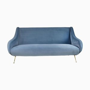 Italian Velvet Sofa, 1950s-GXL-1428241