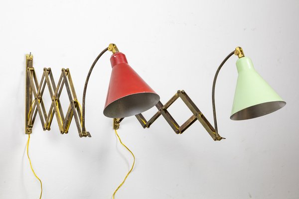 Italian Wall Lamps, 1950s, Set of 2-LMR-1367152