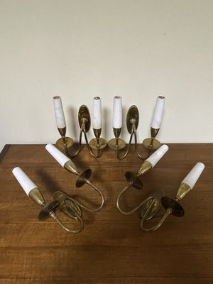 Italian Wall Lamps in the Style of Thu Ponti, 1940s, Set of 4-JHL-1345271