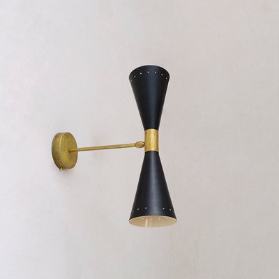 Italian Wall Light in Brass, 1950s-WLO-1765090