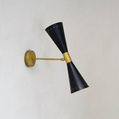 Italian Wall Light in Brass, 1950s-WLO-1765090