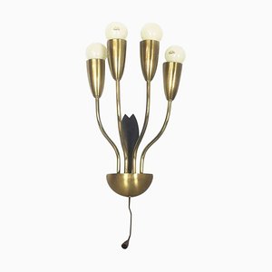 Italian Wall Light in Metal and Brass, 1960s-QZ-1052904