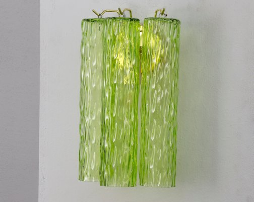 Italian Wall Light in Murano Green Glass, 1990s-MPO-1789160