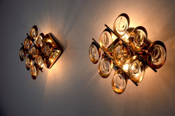 Italian Wall Lights by Oscar Torlasco, 1970s, Set of 2-EJE-1174603